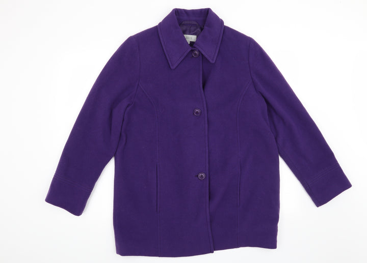 Marks and Spencer Womens Purple Overcoat Cape Size 14