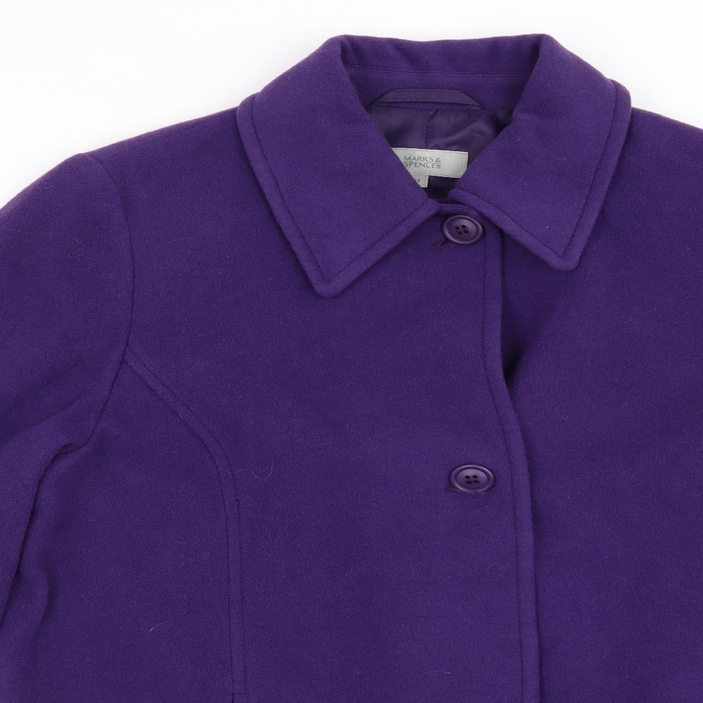 Marks and Spencer Womens Purple   Overcoat Cape Size 14