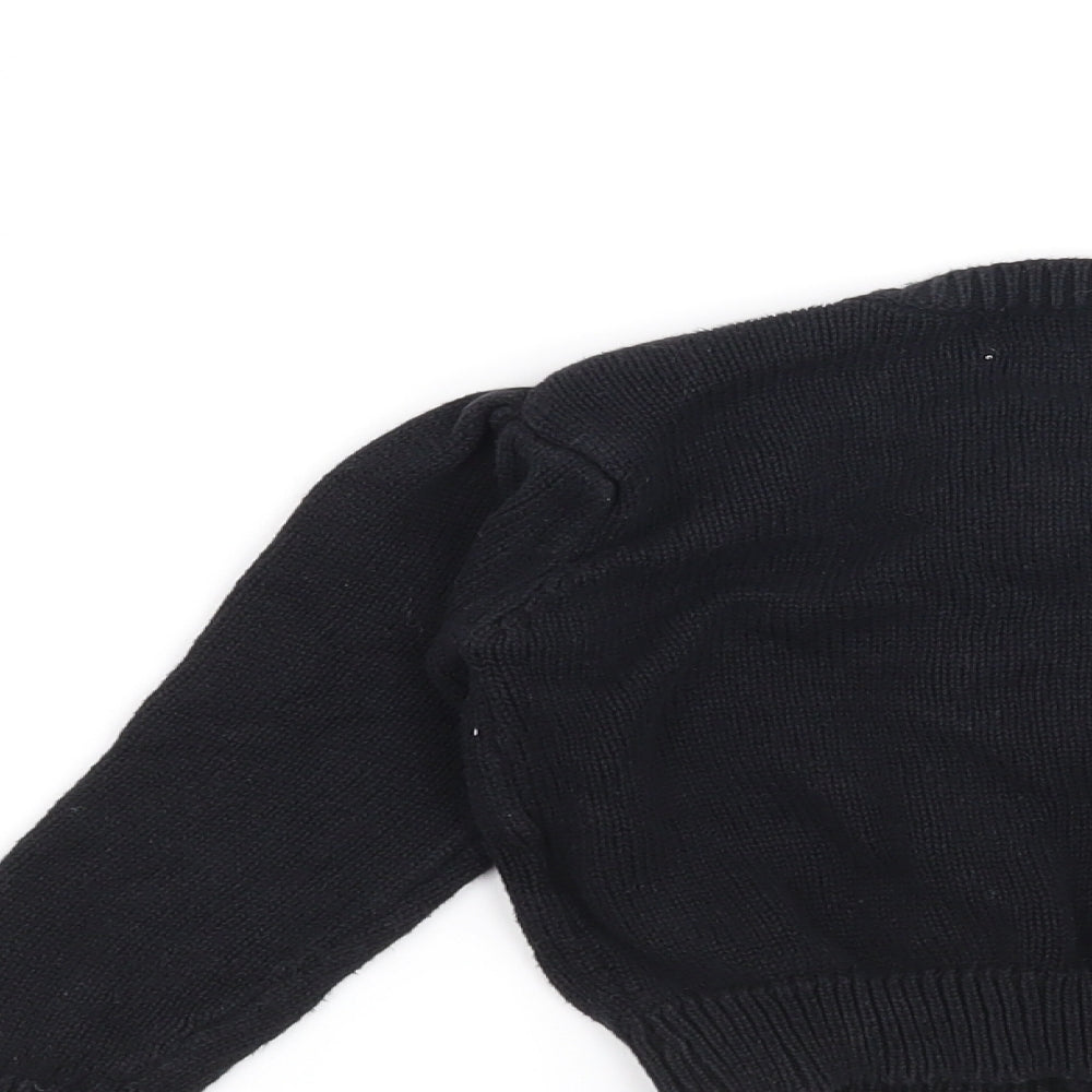 Laura Ashley Girls Black   Cardigan Jumper Size 2 Years