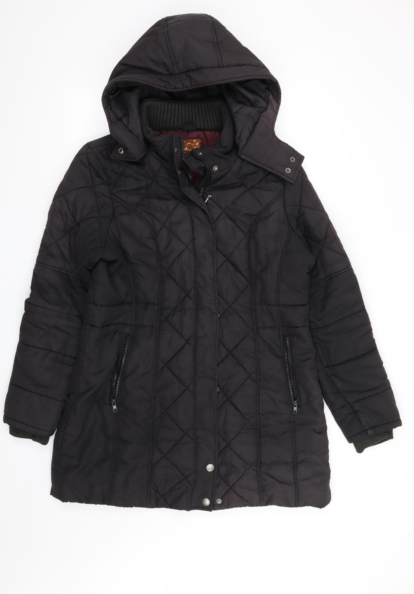 NEXT Womens Black   Overcoat Coat Size 16