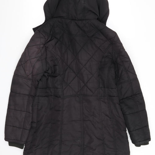 NEXT Womens Black   Overcoat Coat Size 16