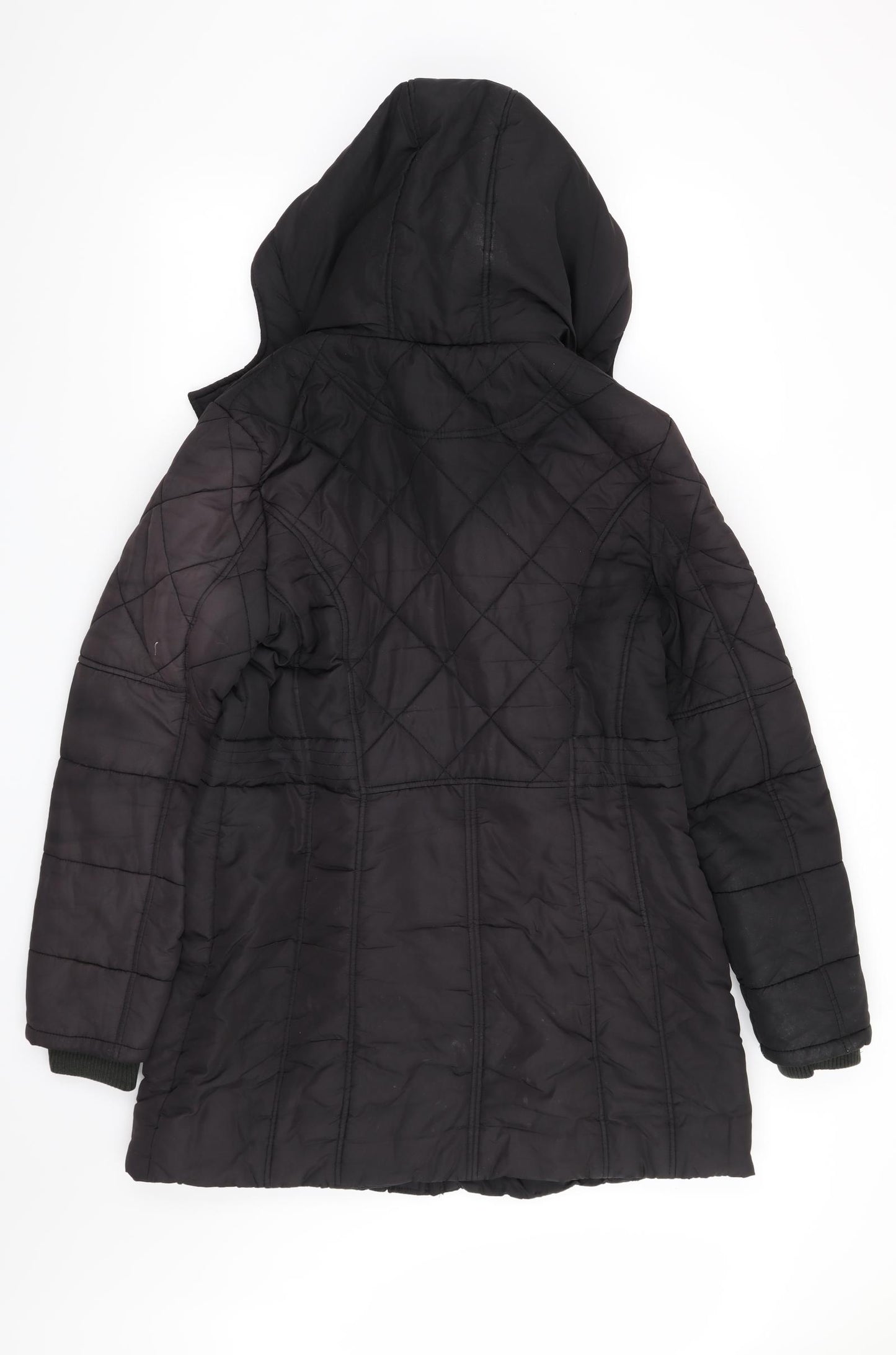 NEXT Womens Black   Overcoat Coat Size 16