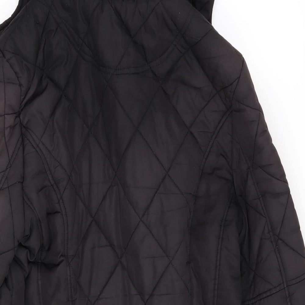 NEXT Womens Black   Overcoat Coat Size 16