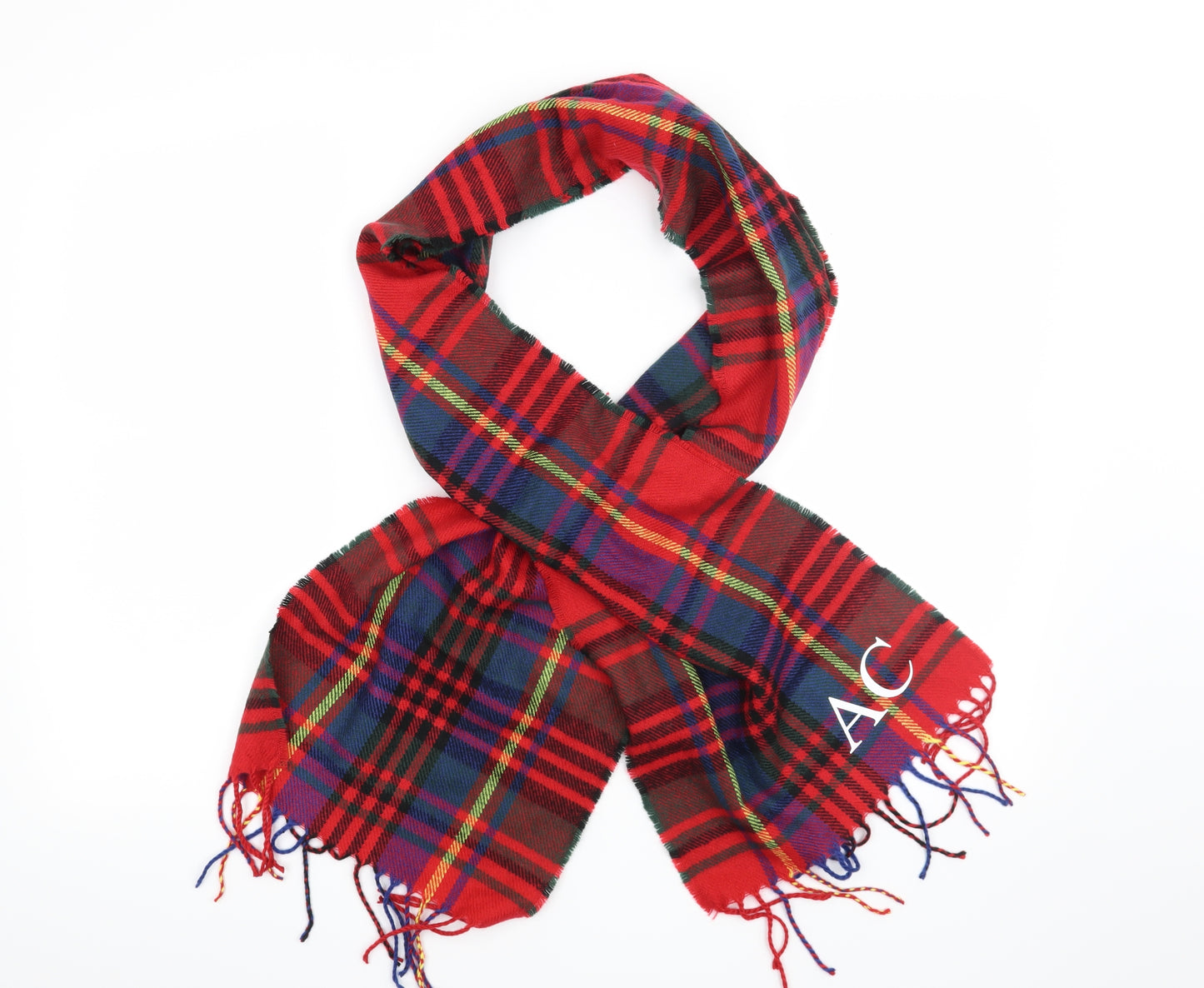 Beechfield Womens Red Check   Scarf   - AC