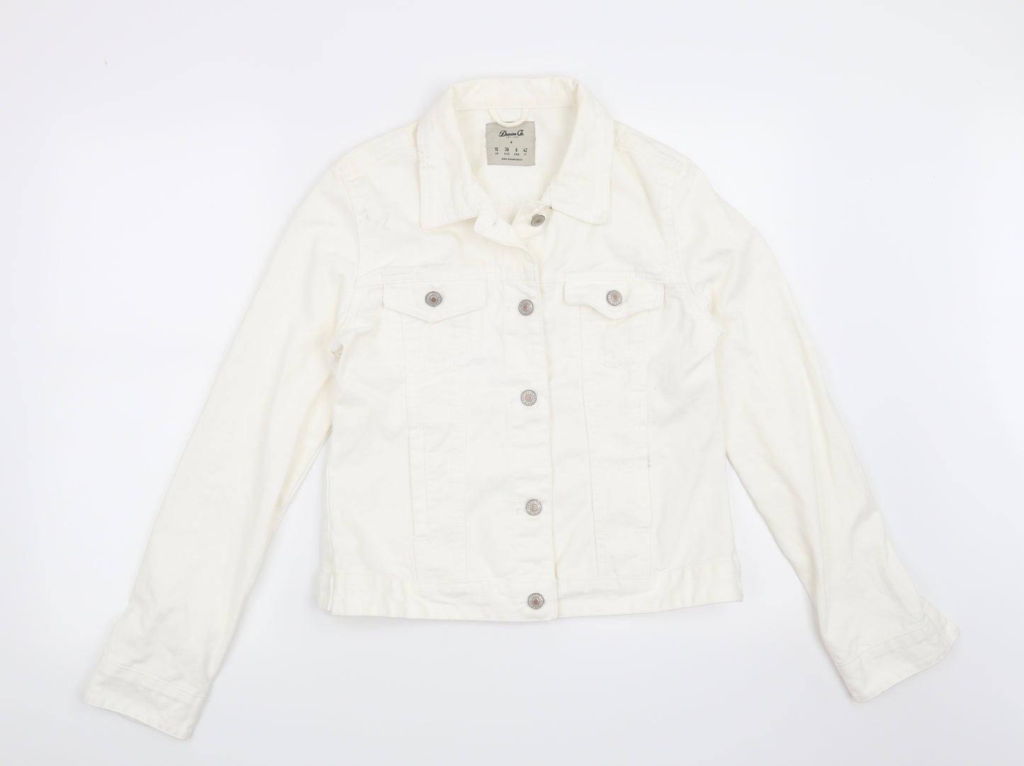 Denim CO Womens White   Jacket  Size 10