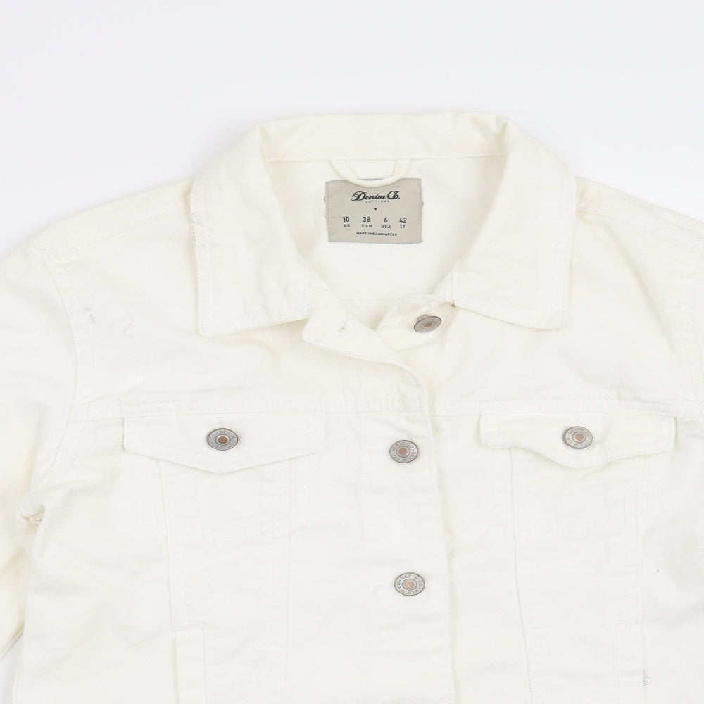 Denim CO Womens White   Jacket  Size 10