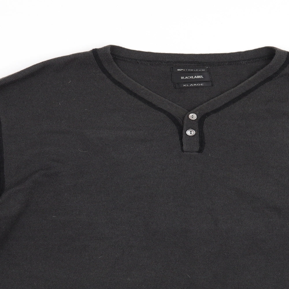 Petroleum Mens Grey   Pullover Jumper Size XL