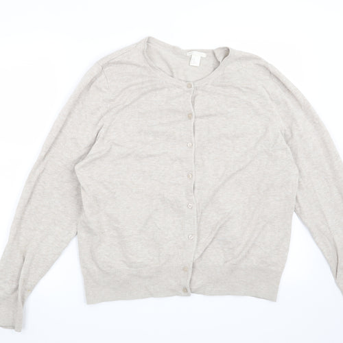 H&M Womens Beige   Cardigan Jumper Size XL