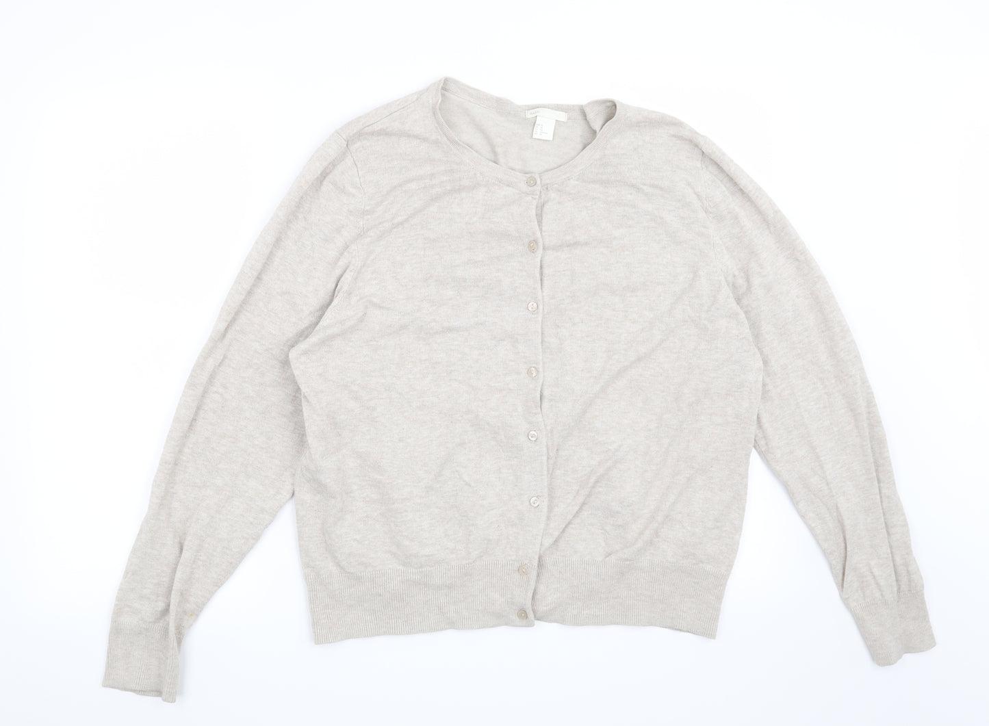 H&M Womens Beige   Cardigan Jumper Size XL
