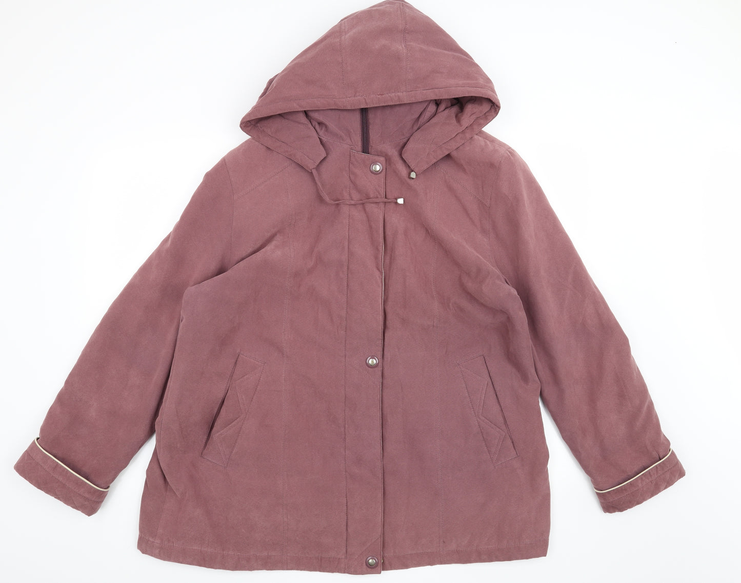 Preworn Womens Pink   Overcoat Coat Size 16