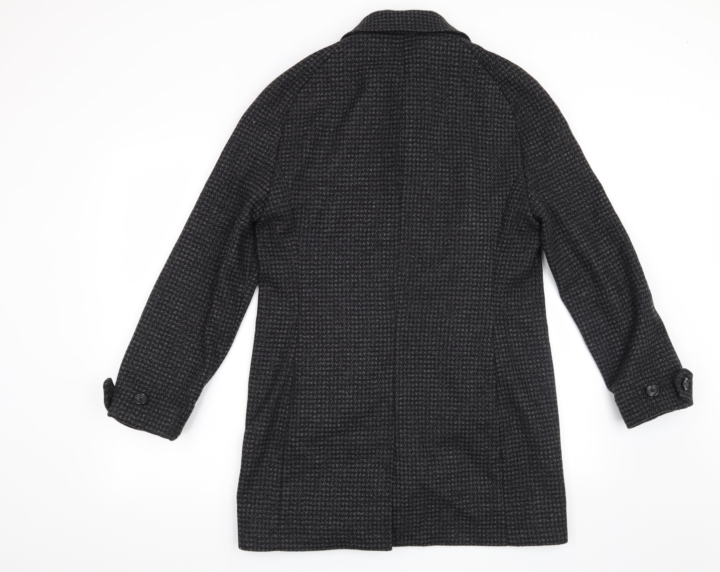 NEXT Mens Black   Overcoat Cape Size S