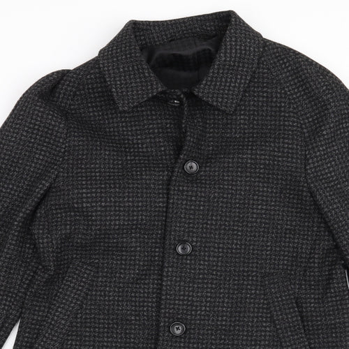 NEXT Mens Black   Overcoat Cape Size S