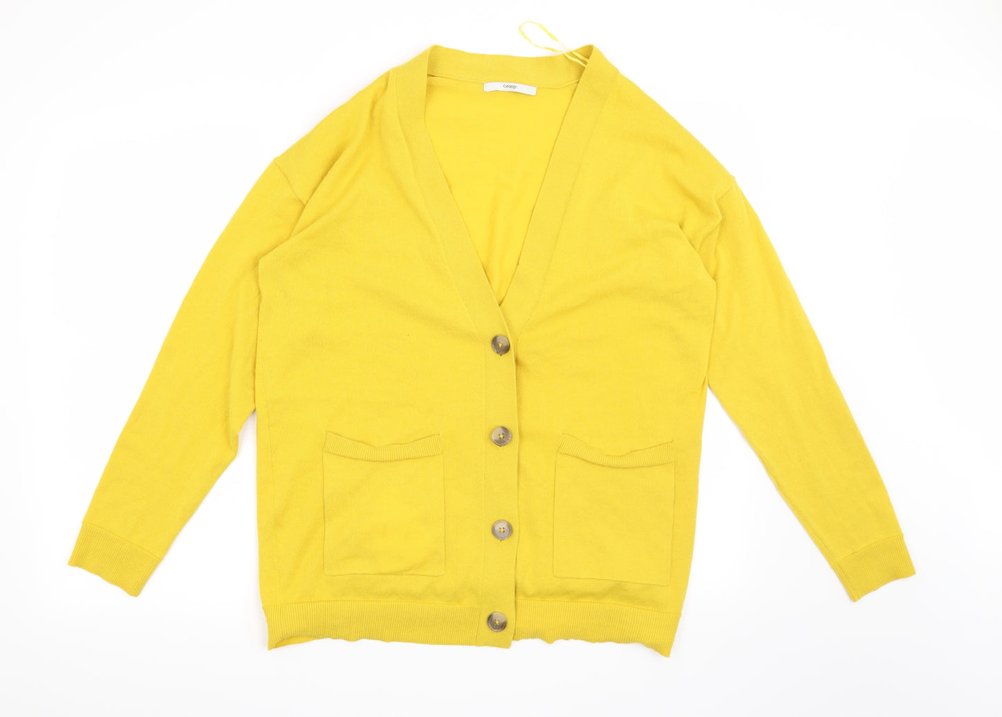 George Womens Yellow   Cardigan Jumper Size M