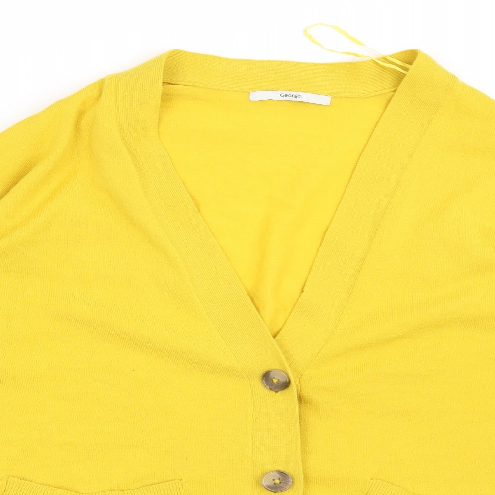 George Womens Yellow   Cardigan Jumper Size M