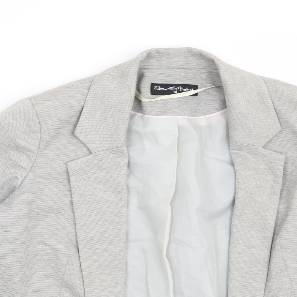 Miss Selfridge Womens Grey   Jacket Blazer Size 10