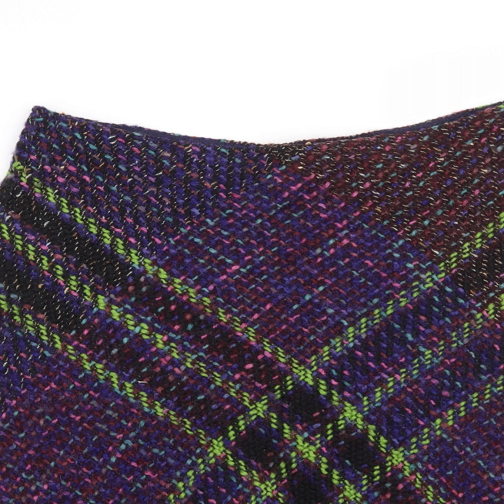 Claudia Strater Womens Purple Striped  A-Line Skirt Size 10