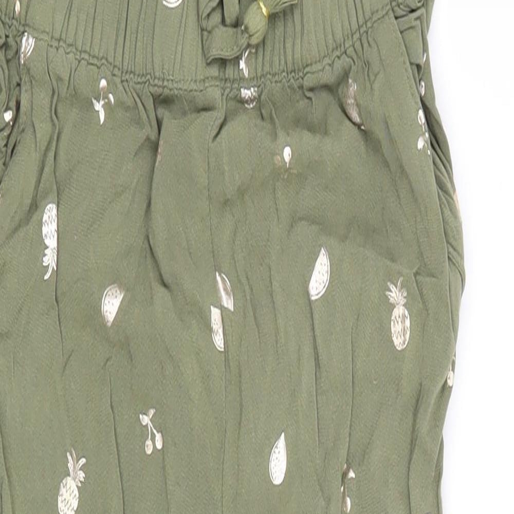 H&M Girls Green   Capri Trousers Size 5 Years - Pineapple