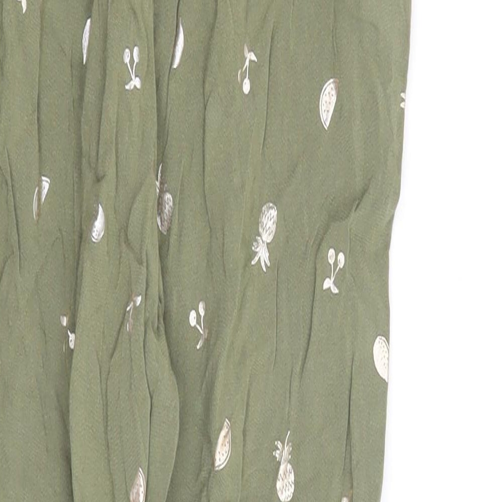 H&M Girls Green   Capri Trousers Size 5 Years - Pineapple