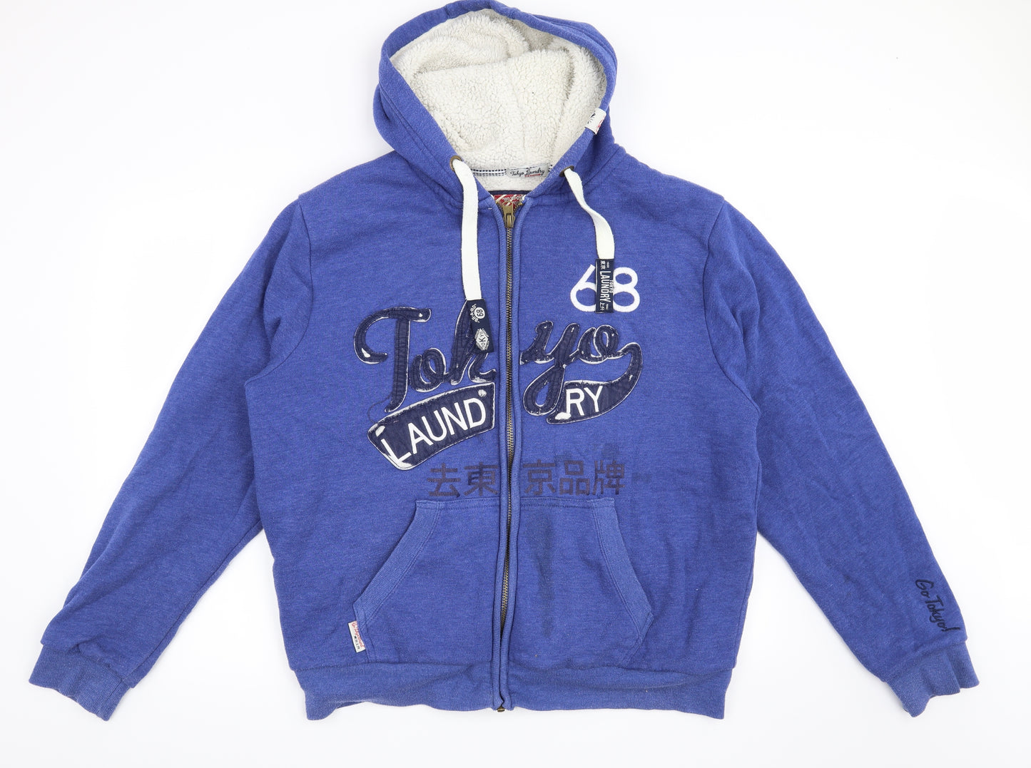 Tokyo Laundry Mens Blue   Full Zip Hoodie Size XL