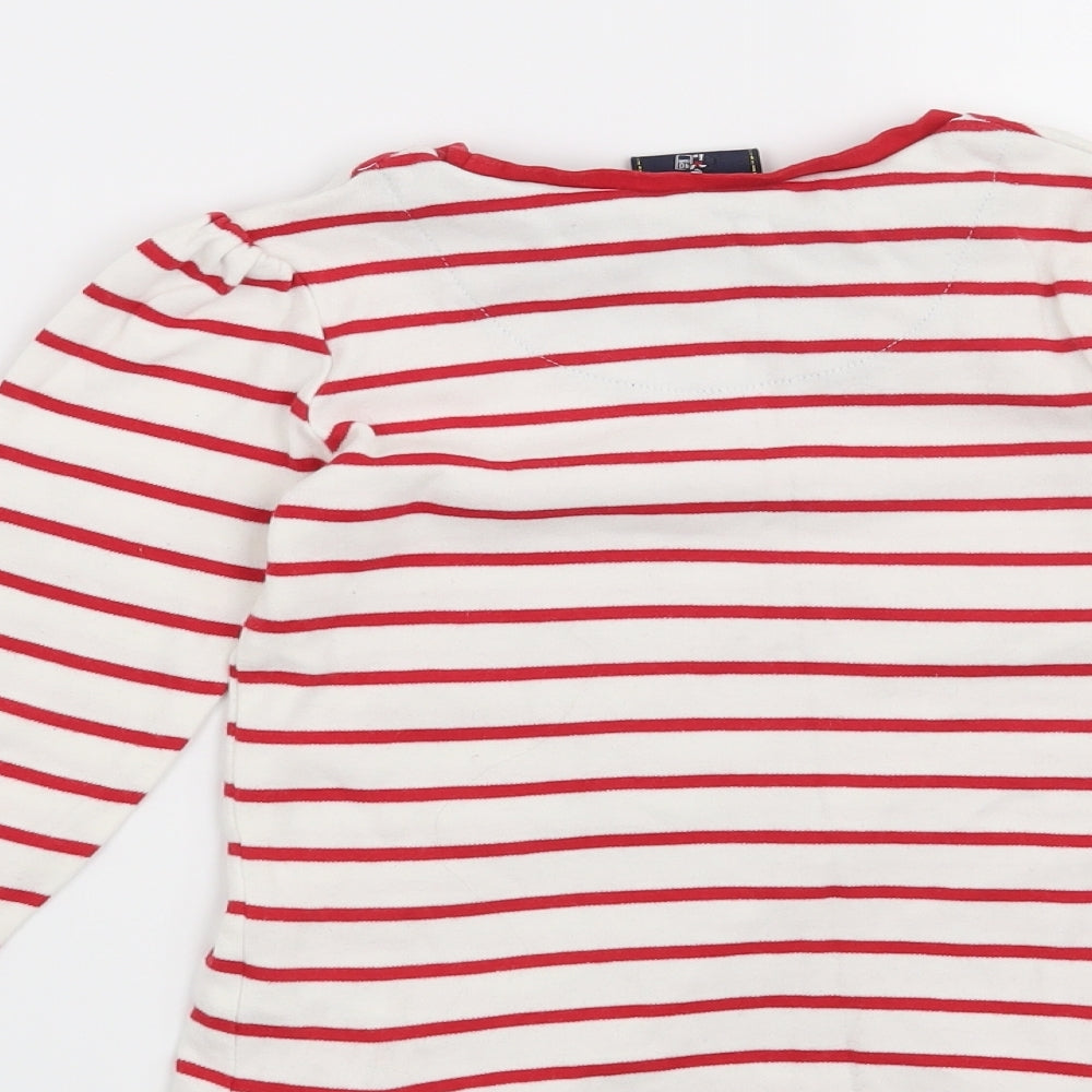 Mini Club Girls White Striped  Basic T-Shirt Size 4-5 Years  - Disney Minnie Mouse