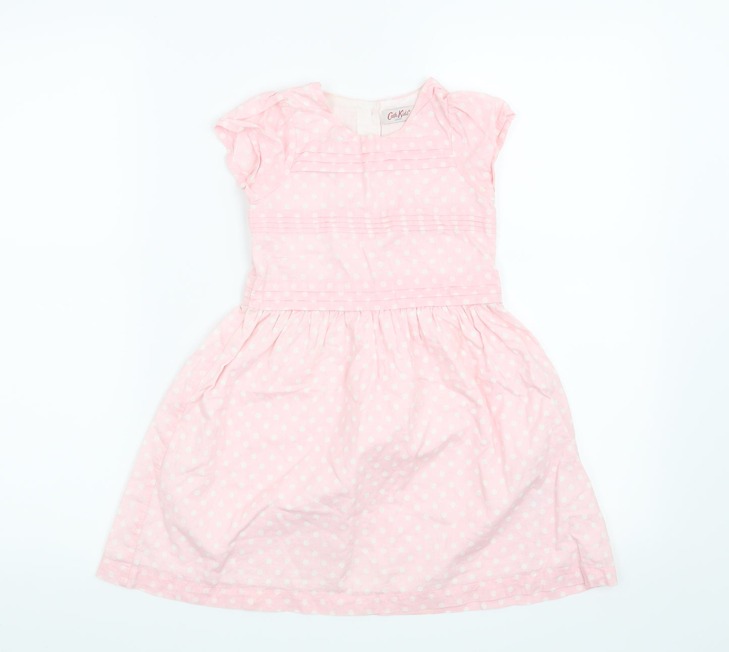 Cath Kids Girls Pink Polka Dot  Fit & Flare  Size 4-5 Years