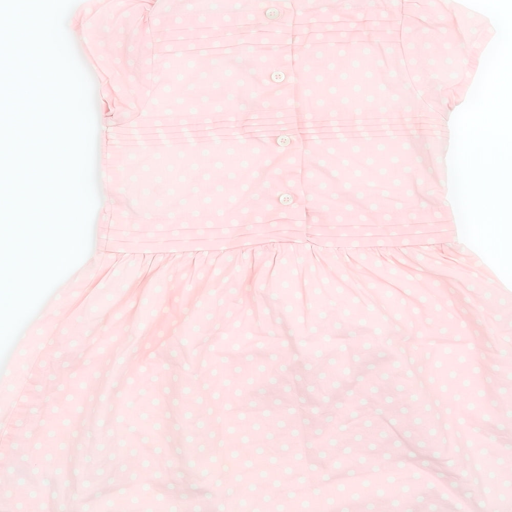 Cath Kids Girls Pink Polka Dot  Fit & Flare  Size 4-5 Years
