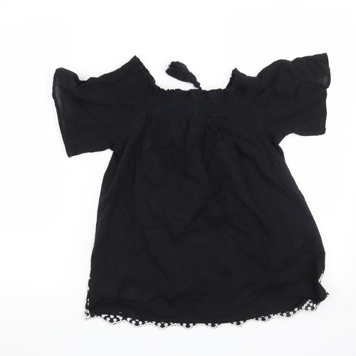 Primark Womens Black Floral  Basic Blouse Size 6