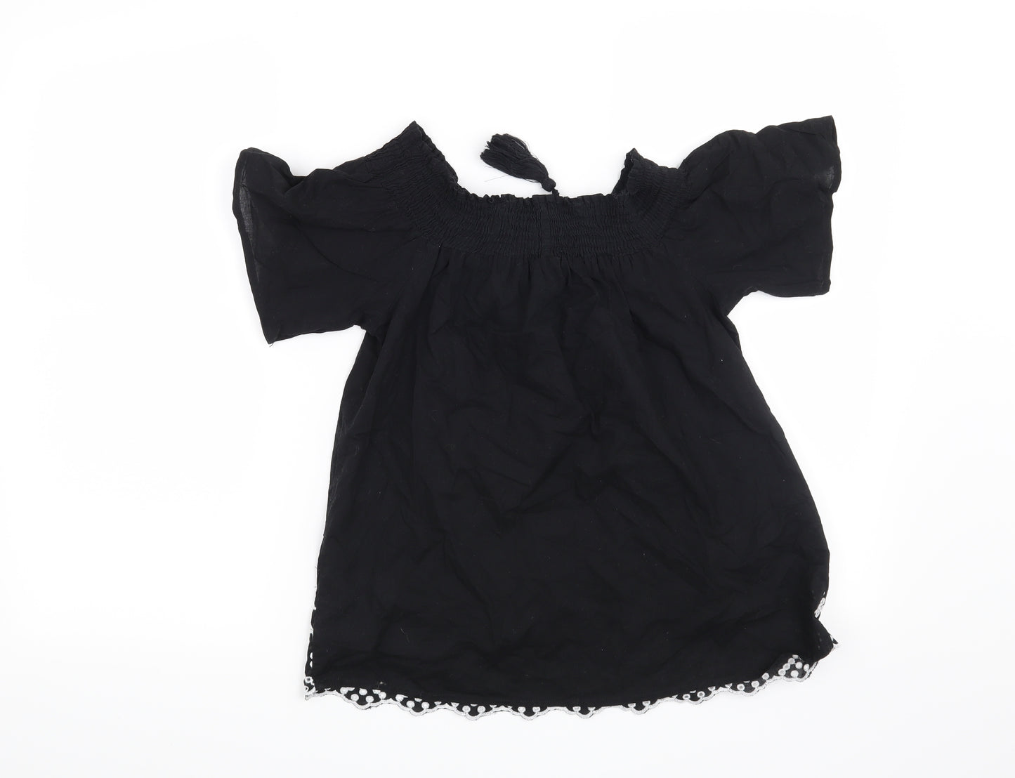 Primark Womens Black Floral  Basic Blouse Size 6