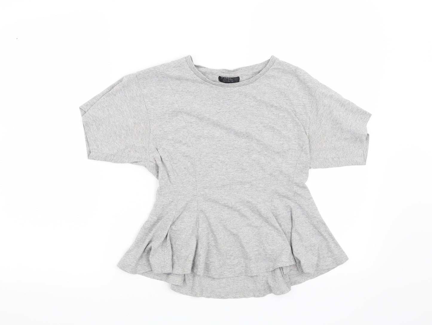 Topshop Womens Grey   Basic T-Shirt Size 6