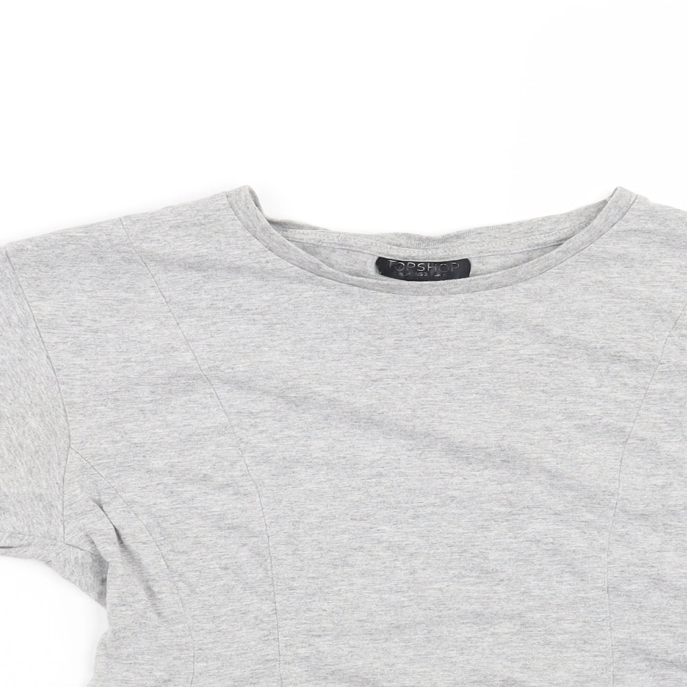 Topshop Womens Grey   Basic T-Shirt Size 6