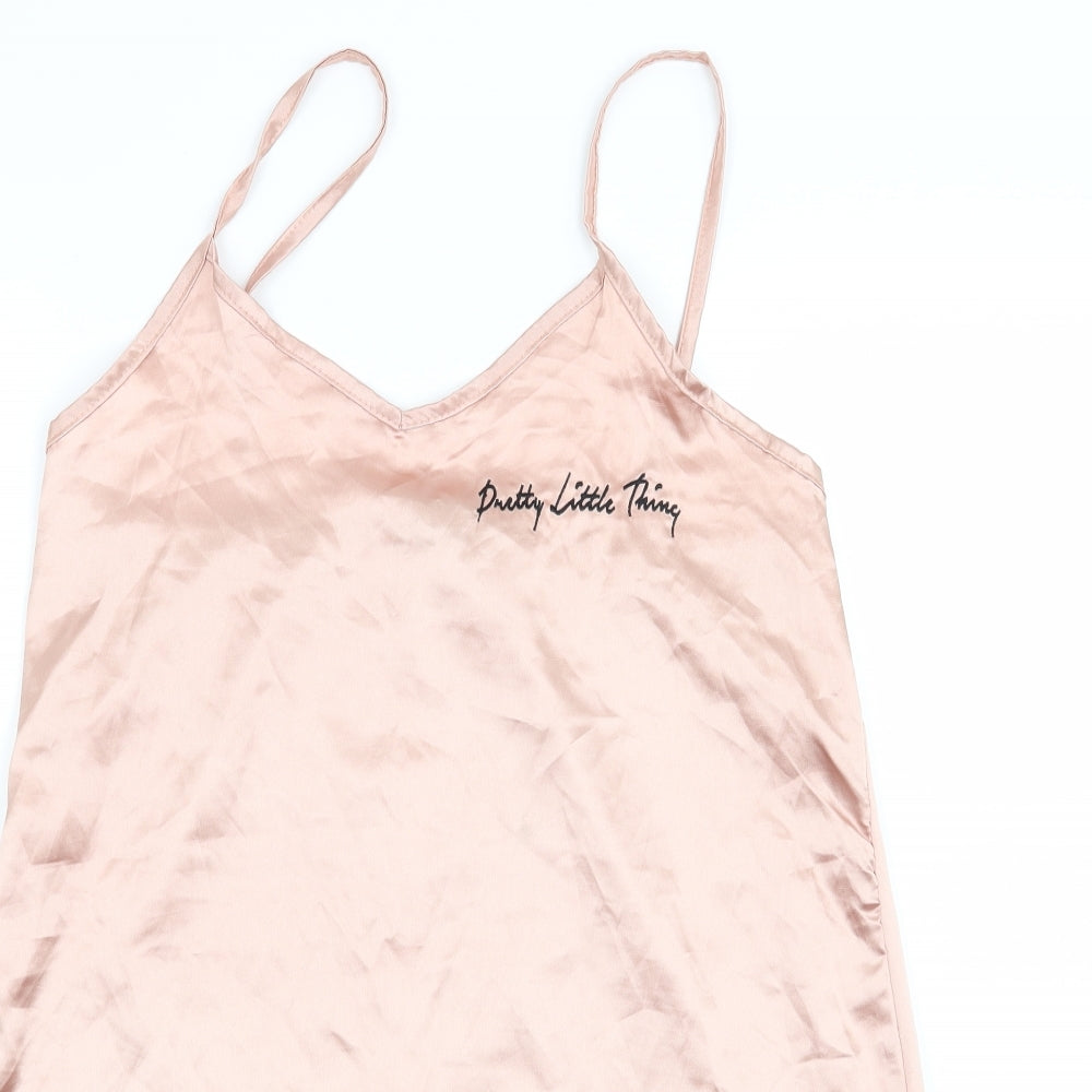 Pretty Little Thing Womens Pink Solid  Top Gown Size 6