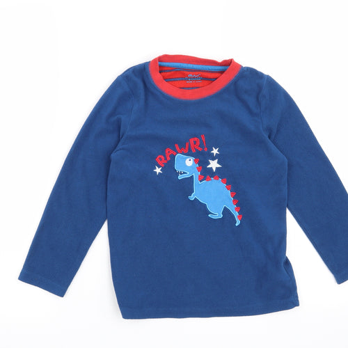 Rebel Boys Blue Solid   Pyjama Top Size 6-7 Years  - Dinosaur