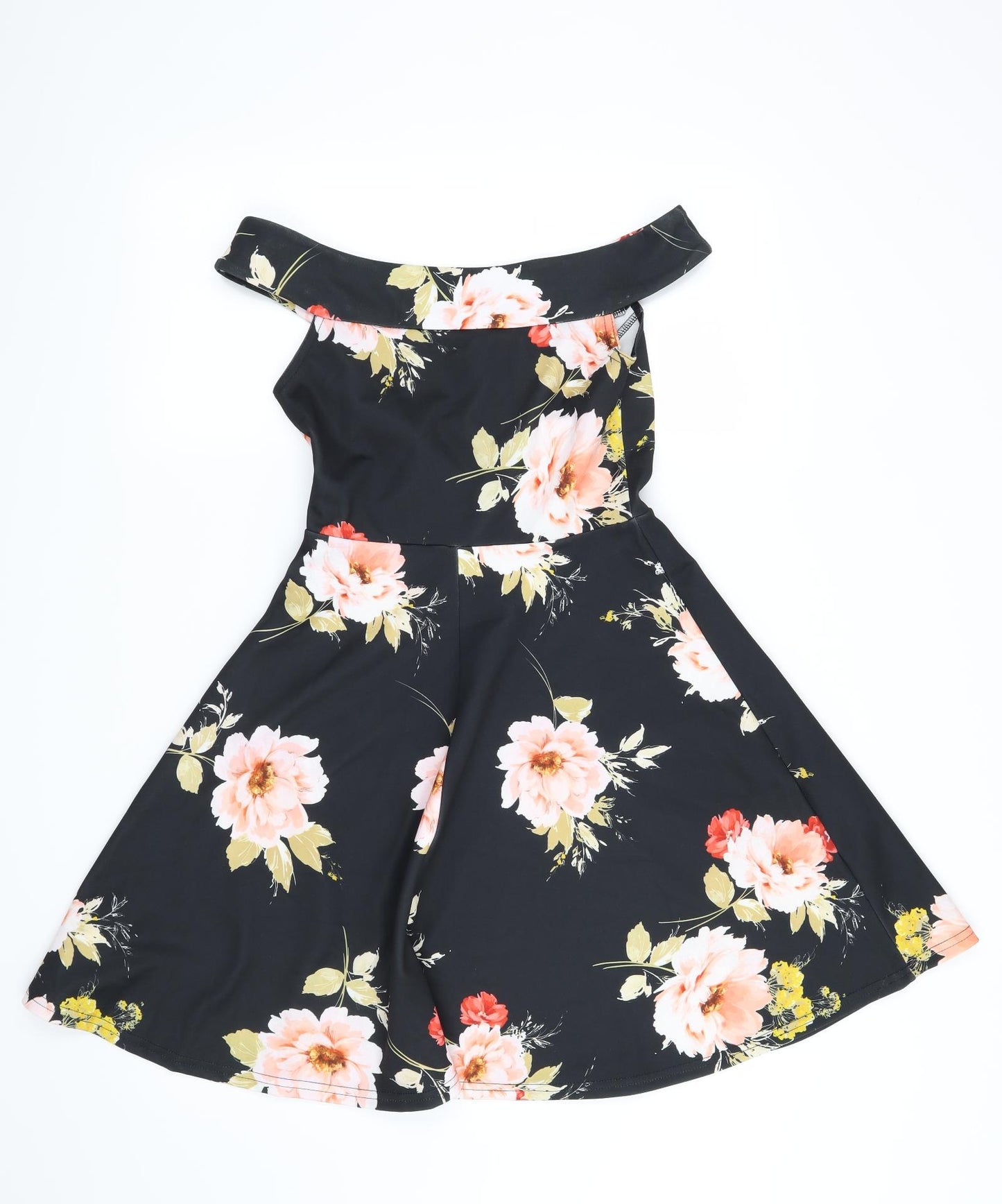 Atmosphere Womens Black Floral  Fit & Flare  Size 8