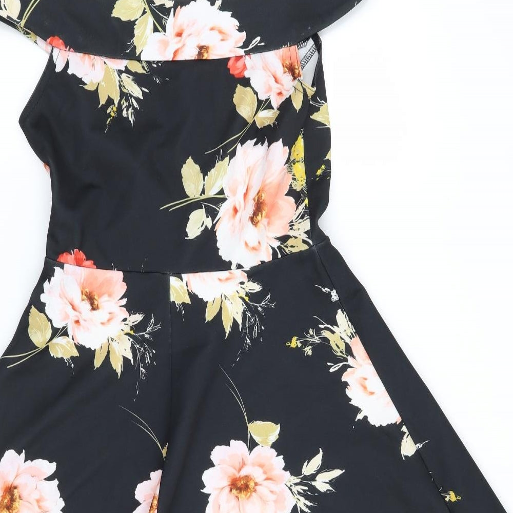 Atmosphere Womens Black Floral  Fit & Flare  Size 8