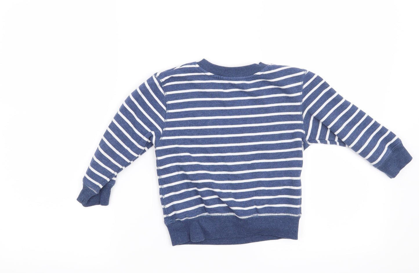 George Boys Blue Striped  Pullover Sweatshirt Size 2-3 Years