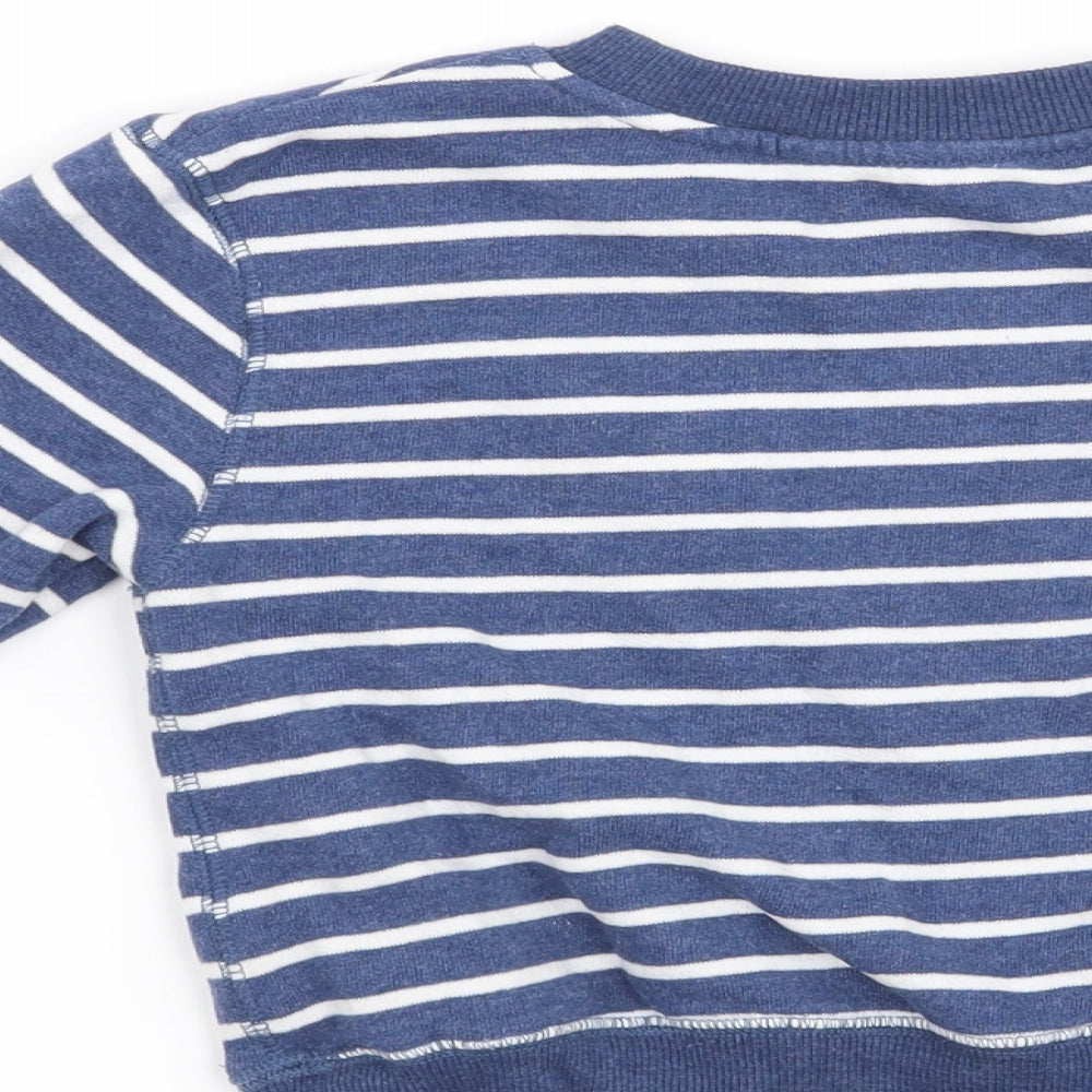 George Boys Blue Striped  Pullover Sweatshirt Size 2-3 Years