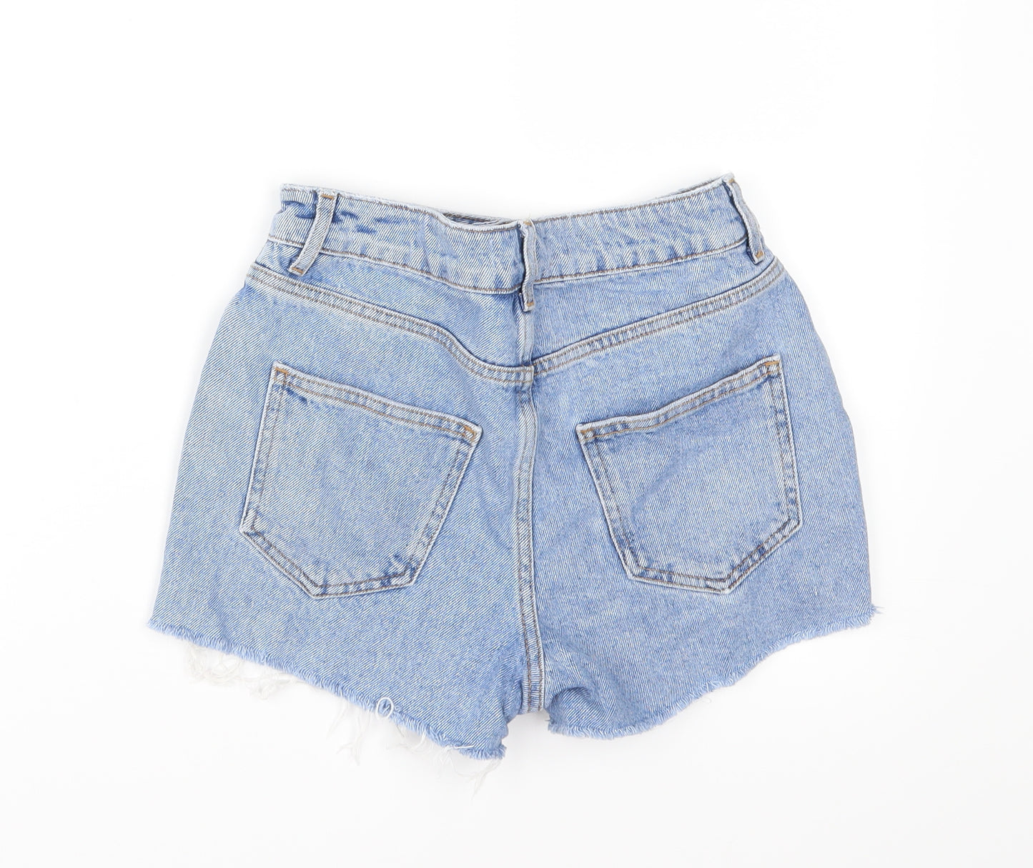 New Look Girls Blue  Denim Cut-Off Shorts Size 11 Years - Distressed