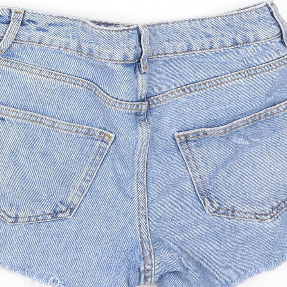 New Look Girls Blue  Denim Cut-Off Shorts Size 11 Years - Distressed