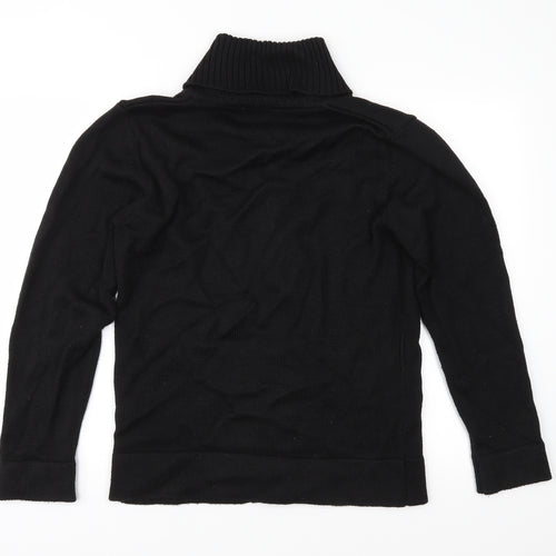 Rough Justice Mens Black  Knit Cardigan Jumper Size L