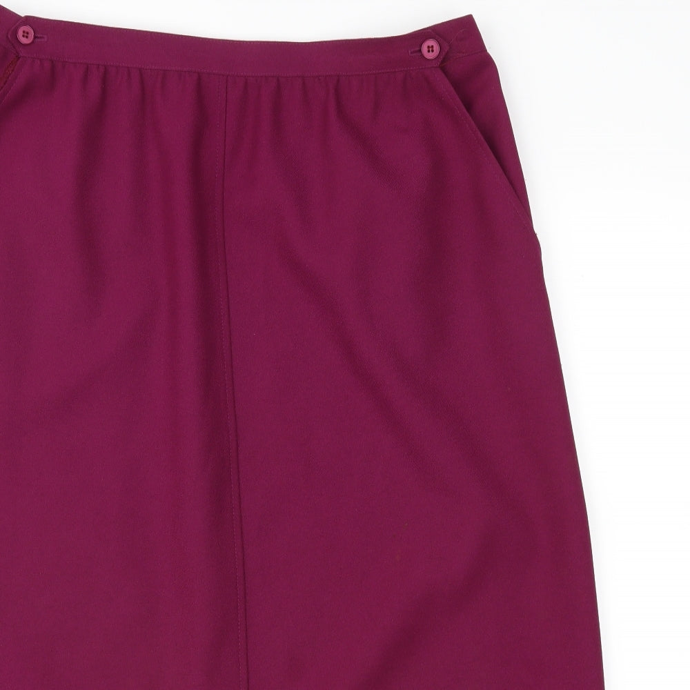 Leslie Fay Womens Purple   A-Line Skirt Size 16