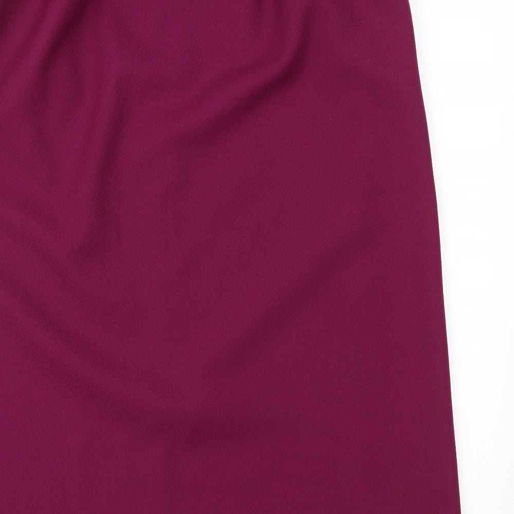 Leslie Fay Womens Purple   A-Line Skirt Size 16