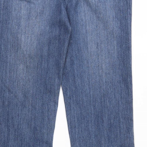 Denim 24/7 Womens Blue  Denim Flared Jeans Size 8 L30 in