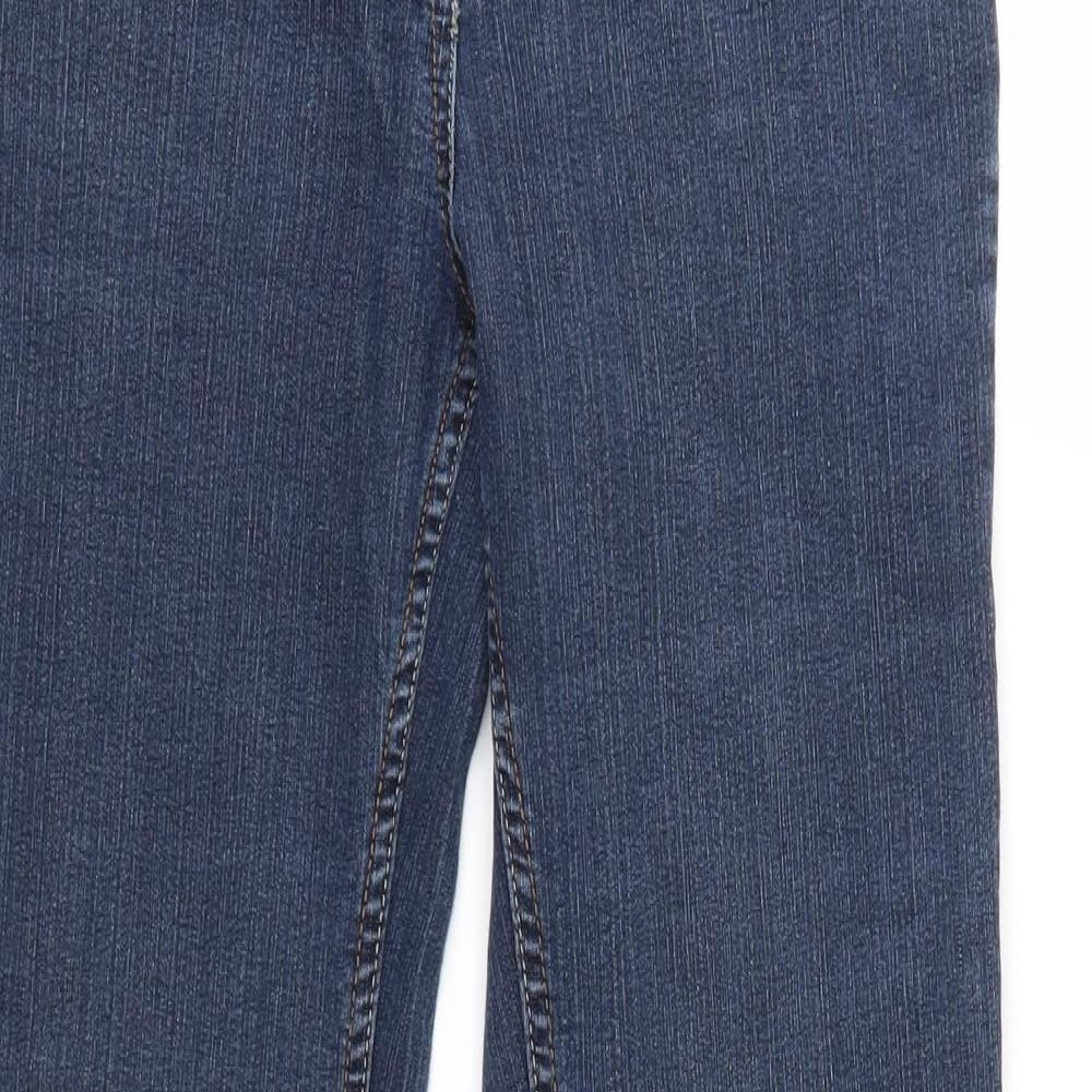 F&F Womens Blue  Denim Straight Jeans Size 8 L30 in