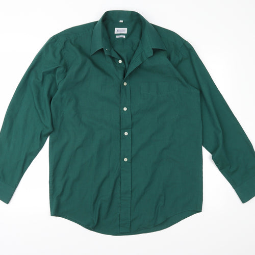 Copper Stone Mens Green    Button-Up Size 15.5