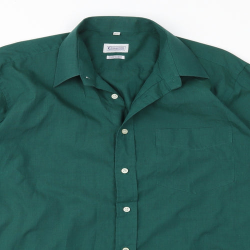 Copper Stone Mens Green    Button-Up Size 15.5