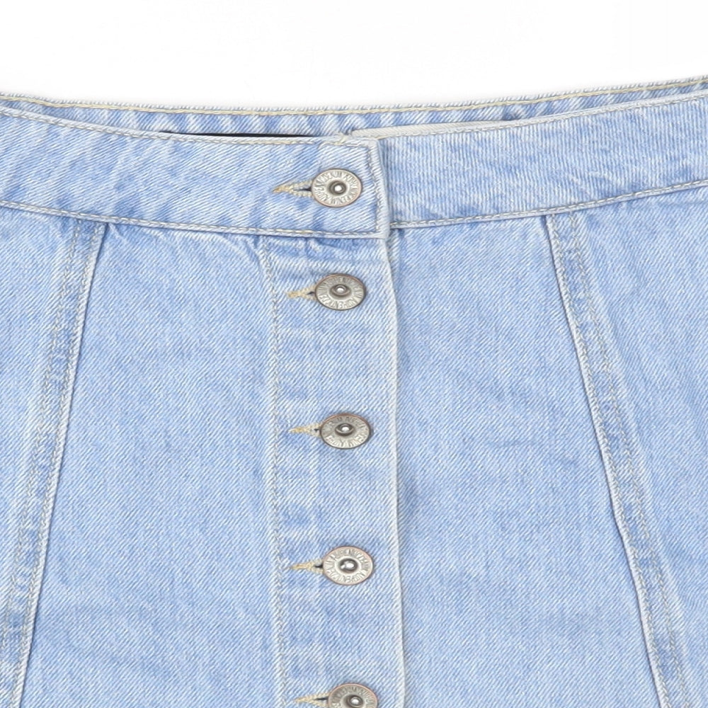 New Look Womens Blue  Denim A-Line Skirt Size 10