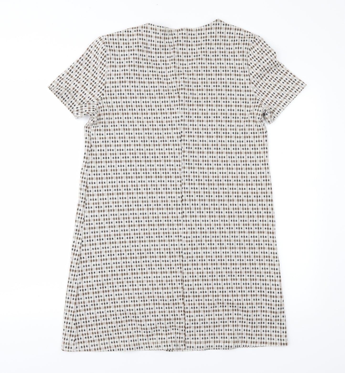 MNG Womens Brown Check  A-Line  Size L