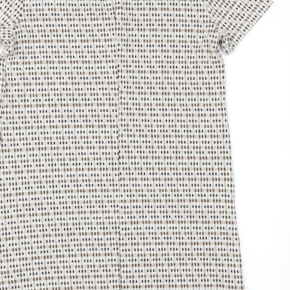 MNG Womens Brown Check  A-Line  Size L