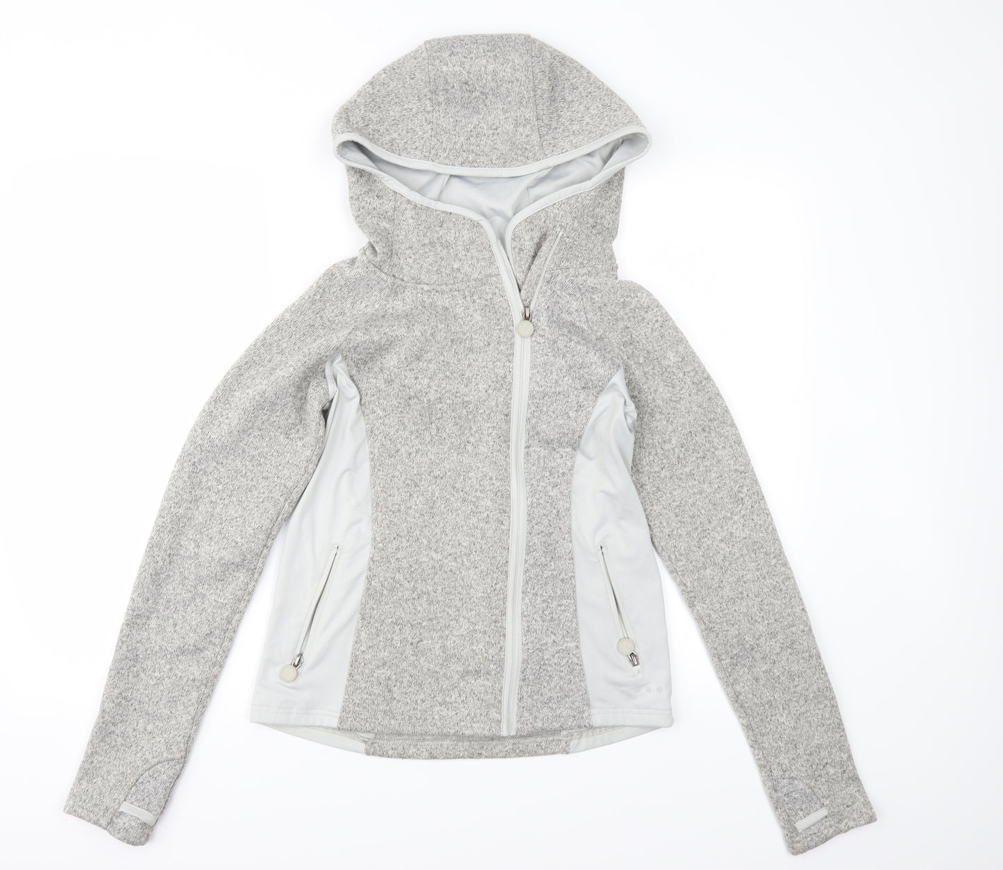 Souluxe Womens Grey  Jersey Full Zip Hoodie Size S