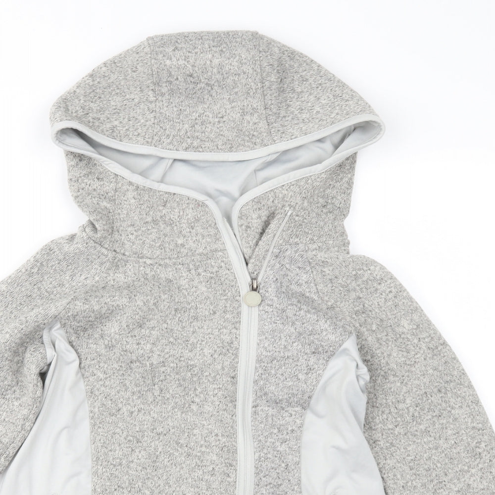 Souluxe Womens Grey  Jersey Full Zip Hoodie Size S